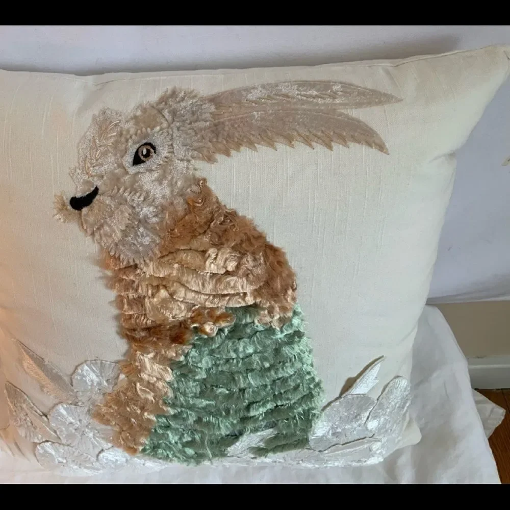 Anthropologie Bunny Accent Pillow